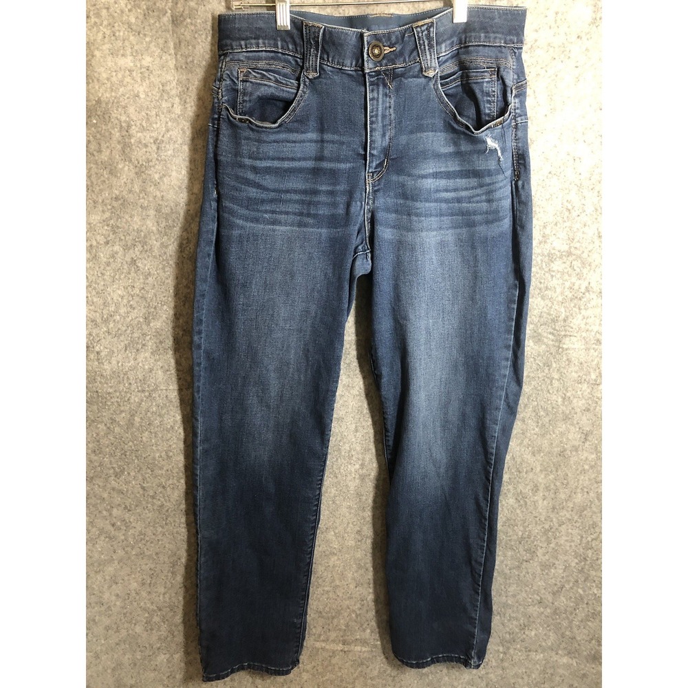 Democracy Jeans Womens‎ 12 Blue High Rise Straight Ab Solution Stretch